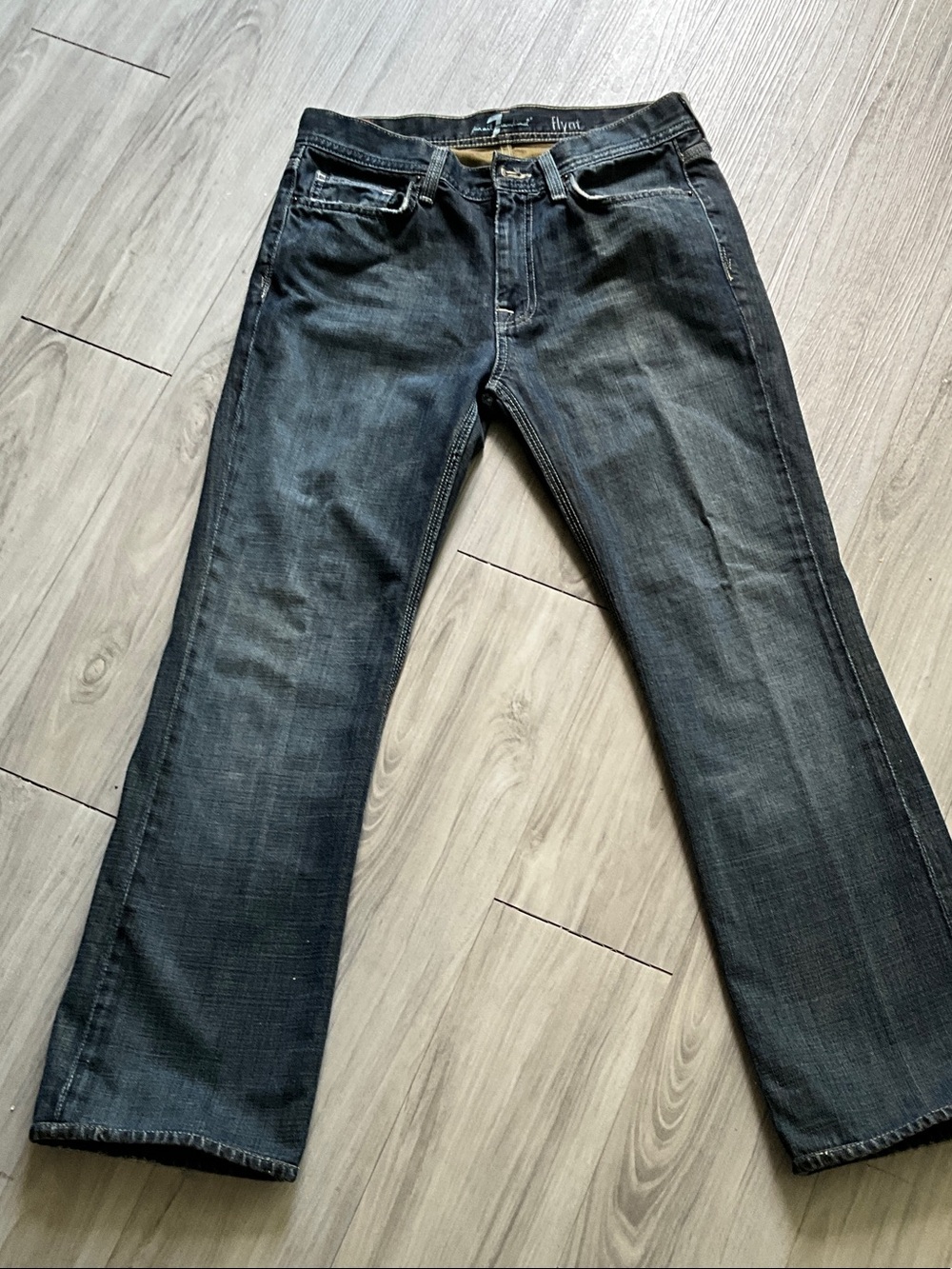 7 For All Mankind Women’s Flynt Bootcut Jeans 30 Dark Wash 100% Cotton Y2K
